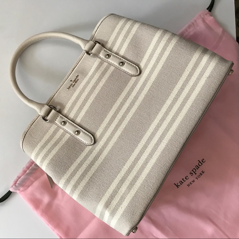 Kate spade stripe bag larchmont avenue evangelie